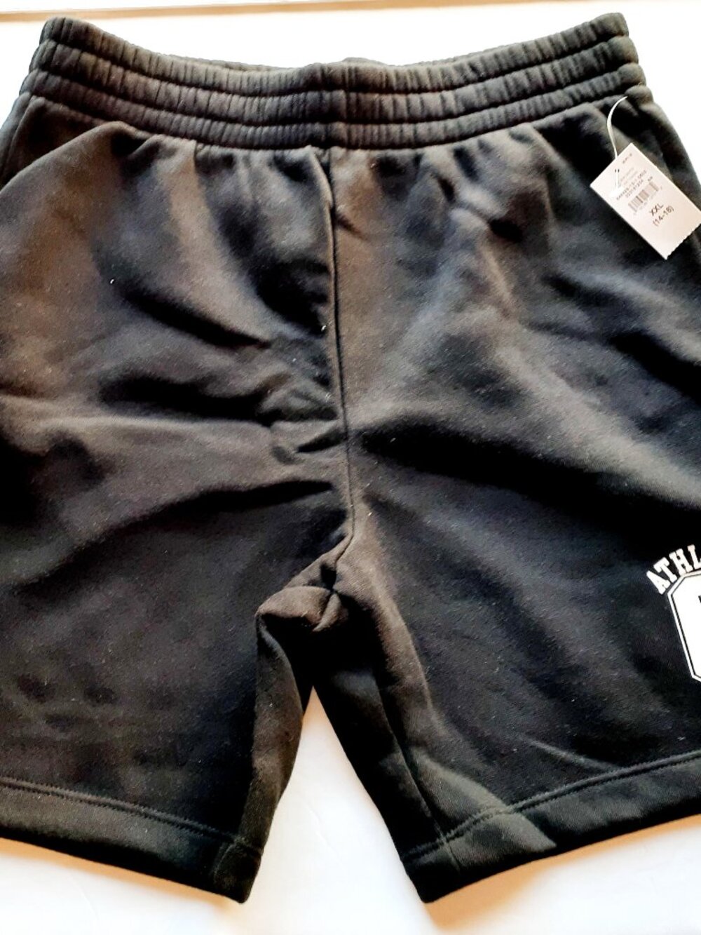 Gap Boys Shorts Sweat Black Elastic Waist Pull On Athletic Logo XXL 14-16 New